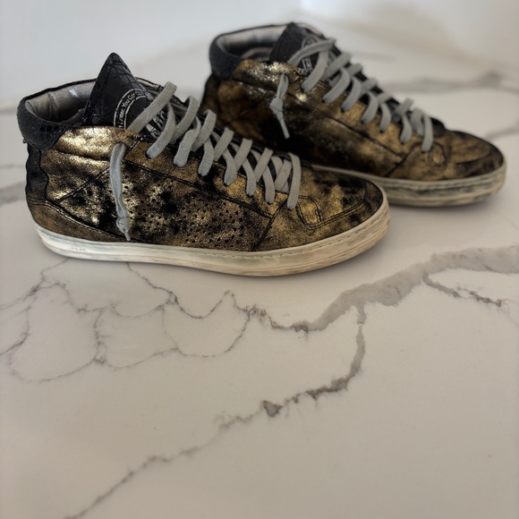 p448 Gold/Bronze Mid-Top Sneaker - Picture 3 of 5